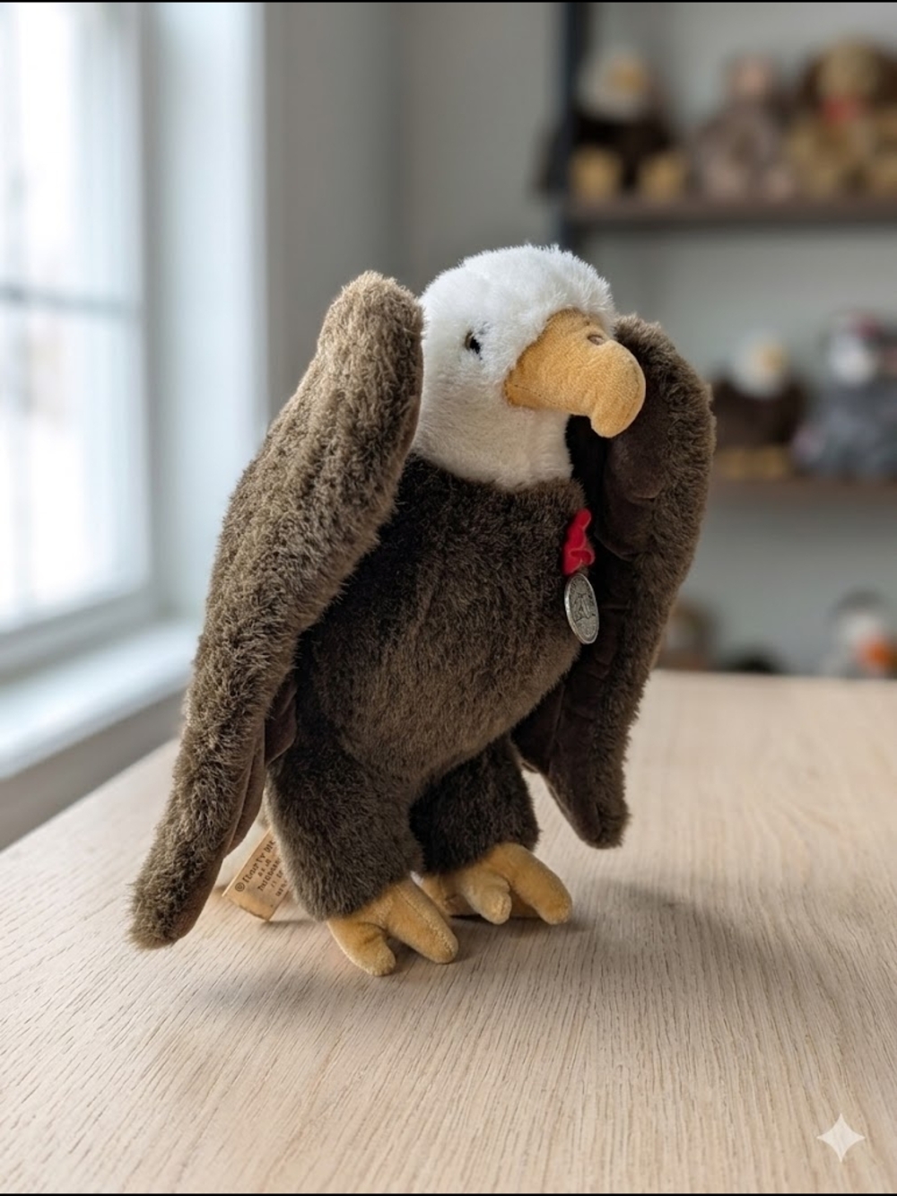Vintage 1990 GUND Bald Eagle Plush – Rare Collectible - Picture 3 of 16